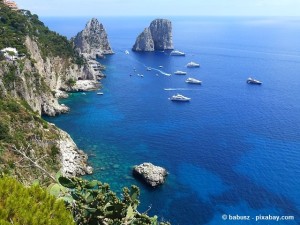 Urlaub auf der schönen Mittelmeerinsel Capri.