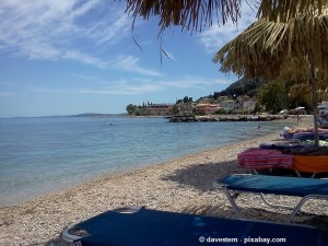 Strand auf Korfu.